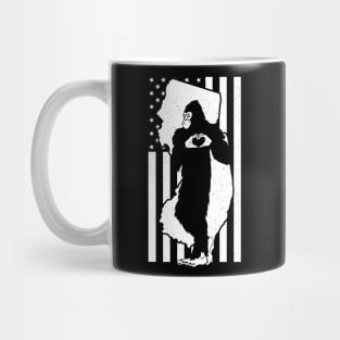 New Jersey Bigfoot American Flag Mug